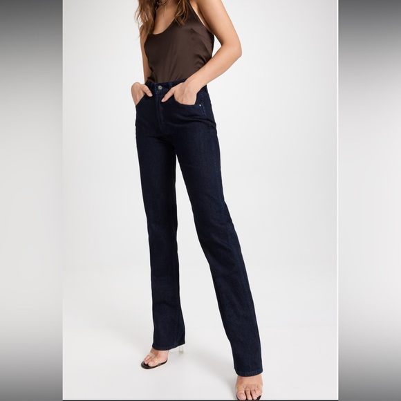 NWT Anine Bing Bennett Jeans Size 30 Midnight Blue - Picture 1 of 6